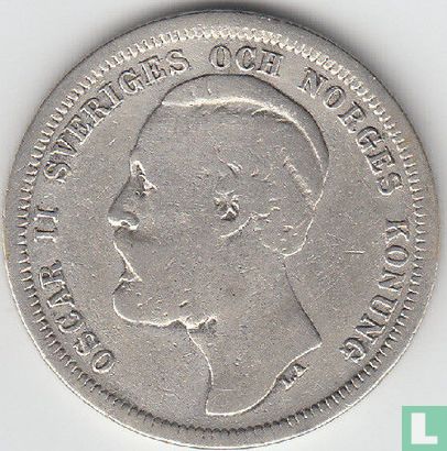 Suède 1 krona 1883 Krona - Image 2