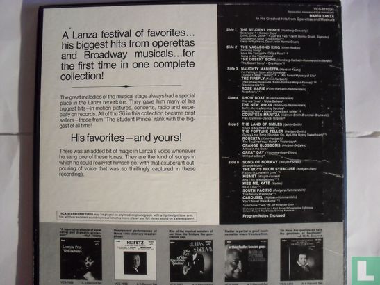 Mario Lanza in his Greatest Hits from Operettas and Musicals - Image 3