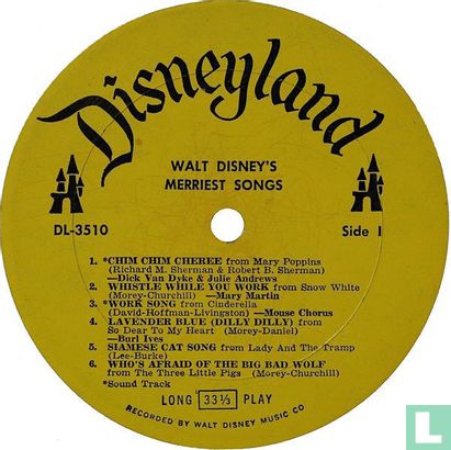 Walt Disney's Merriest Songs - Afbeelding 3