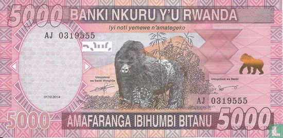 Ruanda 5000 Francs 2014 - Bild 1