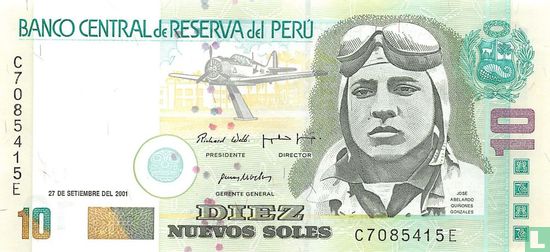 Pérou 10 Soles 2001 Nuevos - Image 1