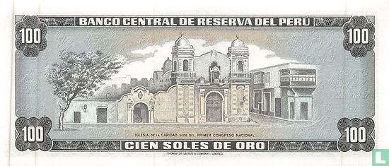 Peru 100 Soles de Oro 1975 - Image 2
