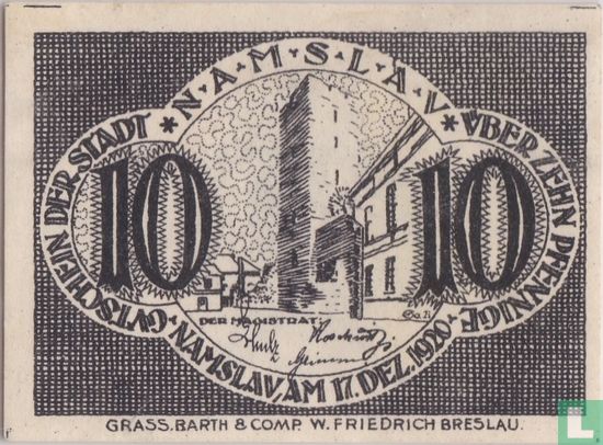 Namslau 10 pfennig 1920 - Afbeelding 1