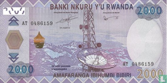Rwanda 2000 francs - Image 1