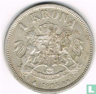 Zweden 1 krona 1903 - Afbeelding 1