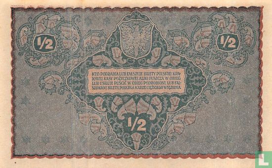 Pologne ½ Marki 1920 - Image 2