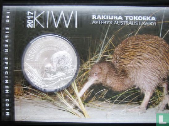 Nieuw-Zeeland 1 dollar 2017 (folder) "Stewart Island kiwi" - Afbeelding 1