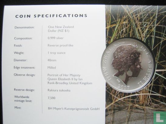 Nieuw-Zeeland 1 dollar 2017 (folder) "Stewart Island kiwi" - Afbeelding 2