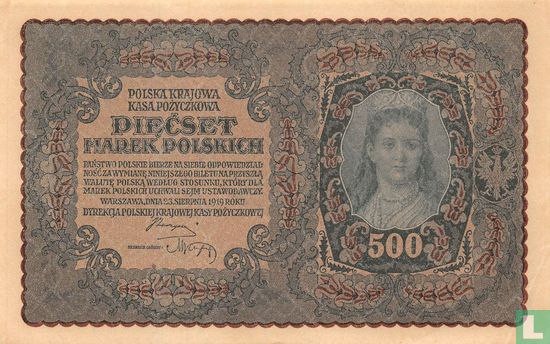 Polen 500 Marek 1919 - Afbeelding 1