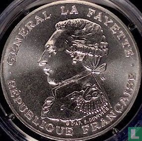 Frankreich 100 Franc 1987 (Piedfort - Silber) "230th anniversary of the birth of La Fayette" - Bild 2