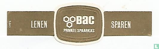 BAC Private Spaarkas - Lenen - Sparen - Bild 1