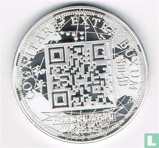 1/4 bitcoin zilverkleurig 2014 - Image 2