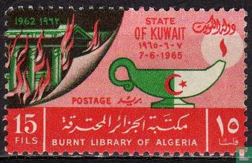 Brand van de bibliotheek Algiers