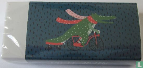 2 giraffen op tandem en krokodil op fiets - Afbeelding 2