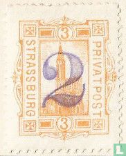 Coat of Arms Strasbourg (with overprint) 