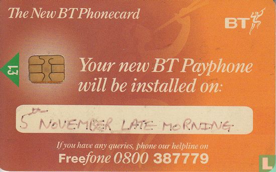 The New BT Phonecard - Your new BT Payphone will be installed  - Image 1