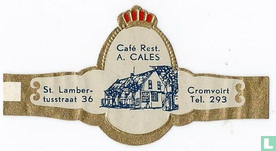 Café Rest. A. CALES - St. Lambertusstraat 36 - Cromvoirt Tel. 293 - Image 1