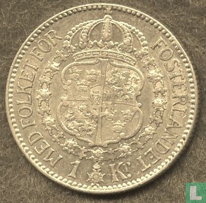 Suède 1 couronne 1916/5 - Image 2