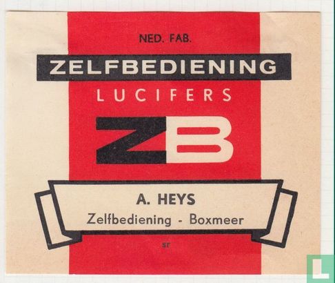 Zelfbediening lucifers ZB  A.Heys