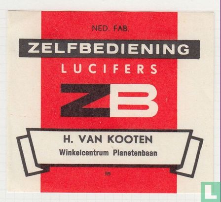 Zelfbediening lucifers ZB H. van Kooten