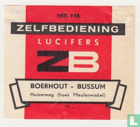 Zelfbediening lucifers ZB Boekhout 