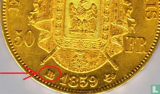 Frankreich 50 Franc 1859 (BB) - Bild 3