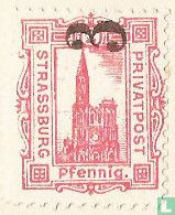 Hoofdkerk van Strassburg, met opdruk