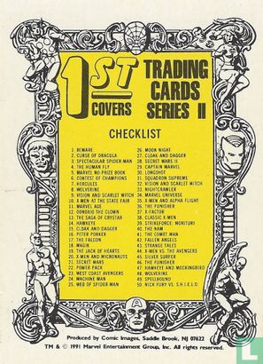 1st Covers Trading Cards Series II Checklist - Image 1