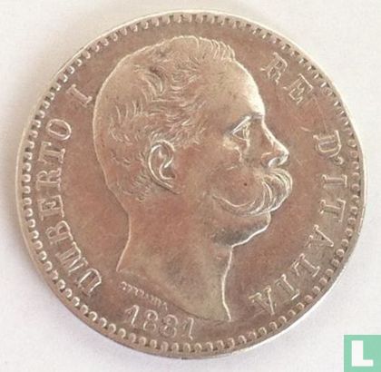Italië 2 lire 1881 - Afbeelding 1