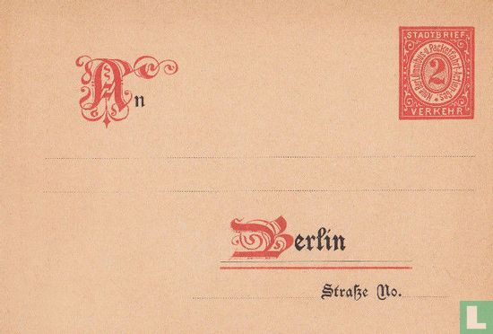 Berlijnse Pakjesdienst - cijfer Stadtbrief / Nieuwjaar - Afbeelding 1