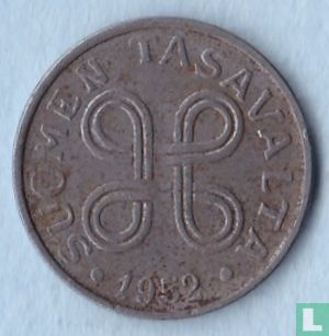 Finlande 1 markka 1952 (Date loin du bord) - Image 1
