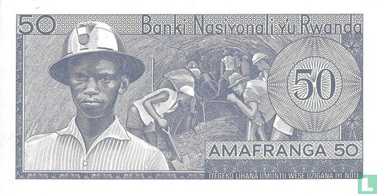 Rwanda 50 Francs 1971 - Afbeelding 2