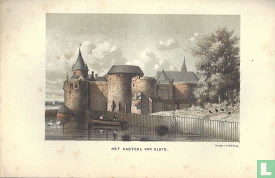 Het kasteel van Sluys met plattegrond - Image 1