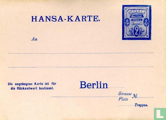 Berlijnse Transportautoriteit HANSA (I)  - Afbeelding 1