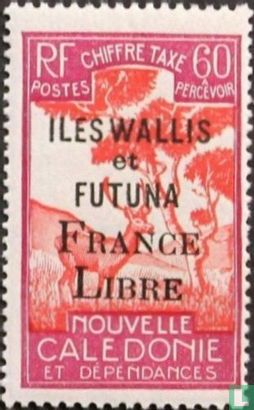 Portzegels, opdruk "France Libre"  
