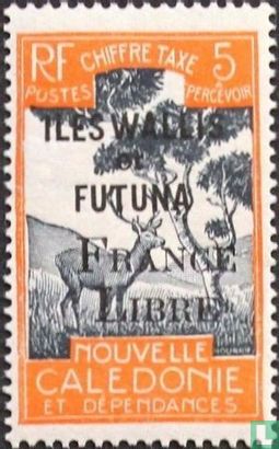 Portzegels, opdruk "France Libre"   