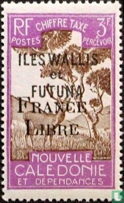 Portzegels, opdruk "France Libre"  