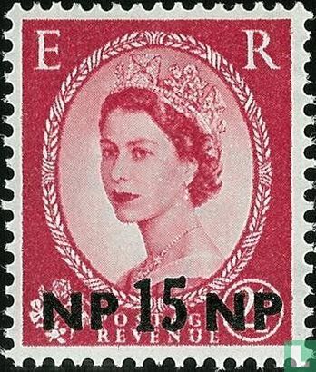 Queen Elizabeth II with surcharge