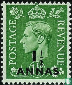 Koning George VI met opdruk 