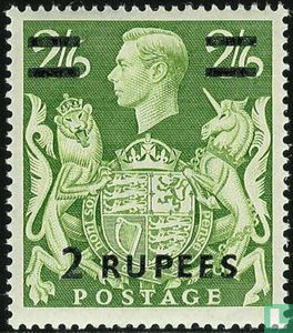 Koning George VI met opdruk  - Afbeelding 1