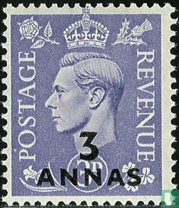 Koning George VI met opdruk
