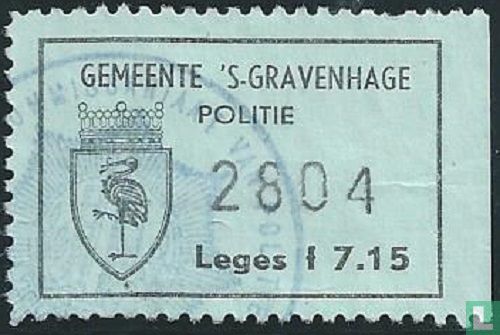 Gemeente 's-Gravenhage - Politie - Leges f 7,15