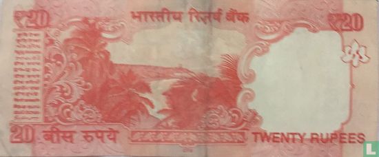 India 20 Rupees 2016 (L) - Afbeelding 2