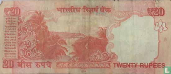 India 20 Rupees 2014 (E) - Afbeelding 2