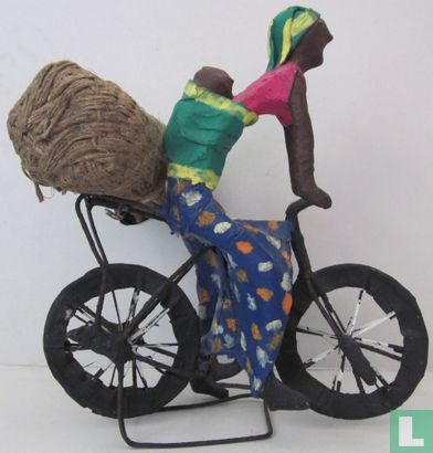 Lady on bike - Image 3