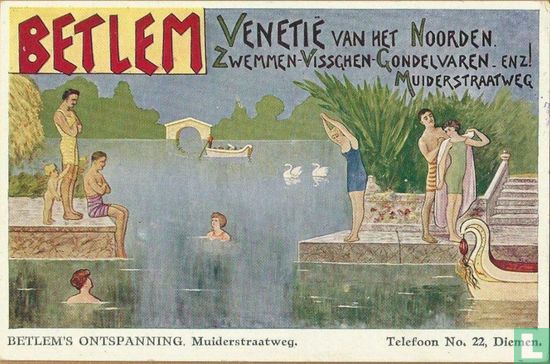 Betlem Venetië van het noorden Zwemmen-Visschen-Gondelvaren - Image 1