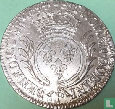 France ½ ecu 1694 (P) - Image 1