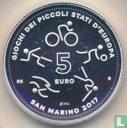 San Marino 5 Euro 2017 (PP) "Games of the Small States of Europe" - Bild 1