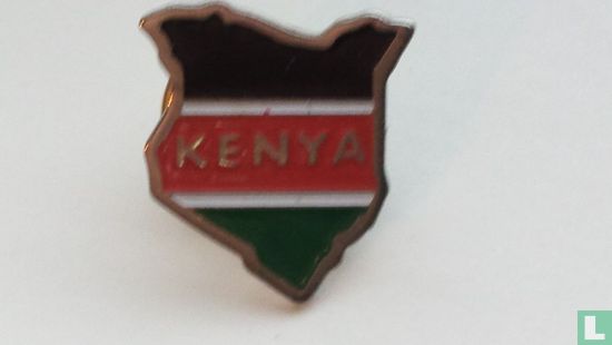 Vlag Kenia op landkaart
