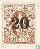 Moguntia with coat of arms (with overprint)